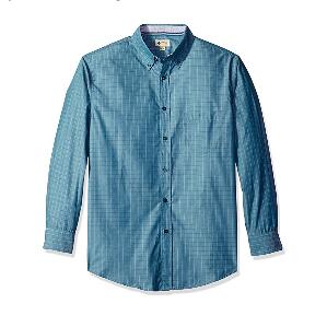 Haggar Men's Long Sleeve Mini-Windowpane Woven Shirt  $12.13
