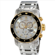 Invicta Mens Pro Diver Scuba Swiss Chronograph Silver Dial Stainless Steel Bracelet Watch 80040  $67.07