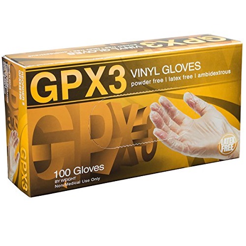 AMMEX - GPX344100-BX - Vinyl Gloves - GPX3 - Disposable, Powder Free, Industrial, 3 mil, Medium, Clear (Box of 100), Only $9.99