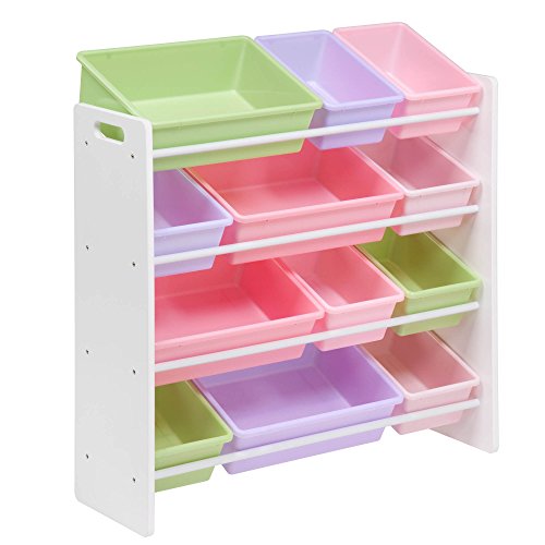 Honey-Can-Do SRT-01603 Kids Toy Organizer and Storage Bins, White/Pastel, Only $34.28, free shipping