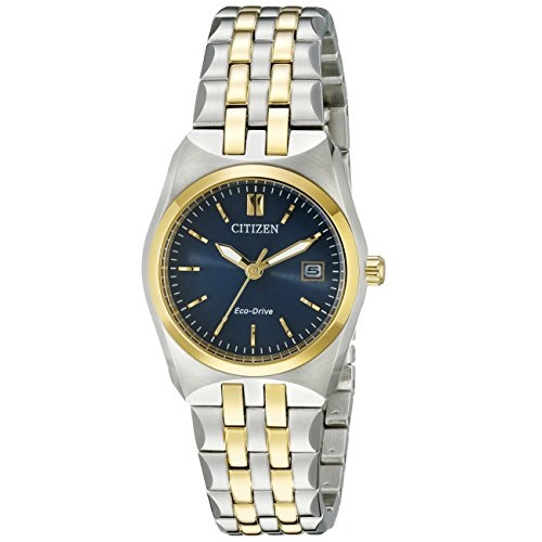 史低價！Citizen 西鐵城 EW2294-53L 光動能 金銀兩色調 不鏽鋼女士手錶，原價$295.00，現僅售$137.55，免運費