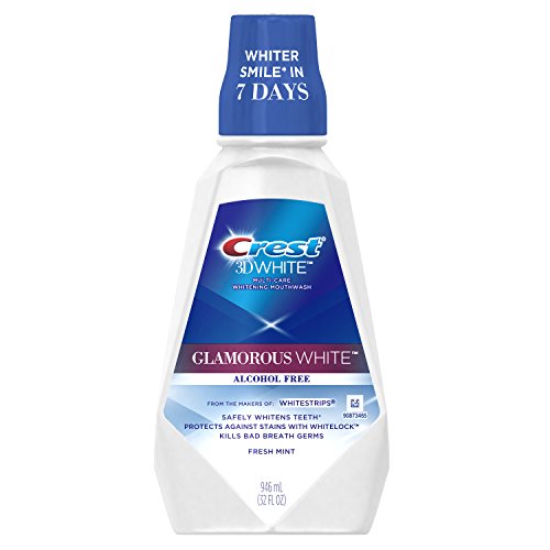 Crest 3D White Luxe Glamorous White Multi-Care Whitening Fresh Mint Flavor Mouthwash, 32 Fluid Ounce (Pack of 3) (packaging may vary), Only $15.27 after clipping coupon