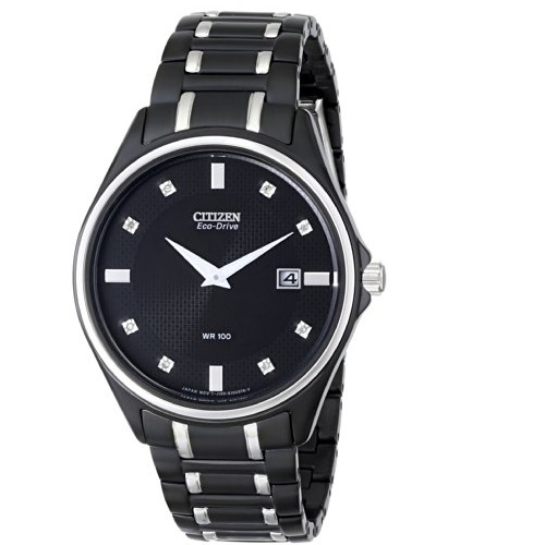 Citizen Men's AU1054-54G Eco-Drive Stainless Steel and Diamond-Accented Watch, Only $145.57, free shipping