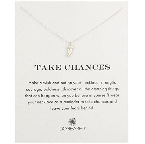 Dogeared Take Chances Necklace Horn, 18