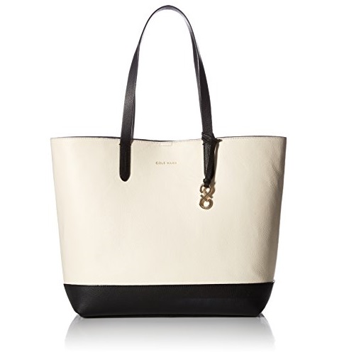 Cole Haan Palermo Colorblock Tote, Black/Ivory, Only $80.24, free shipping