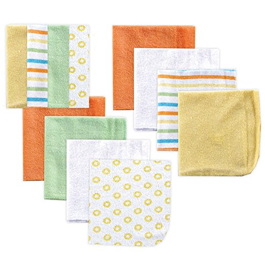 Luvable Friends 12 Pack Washcloths, Yellow, Only $4.78