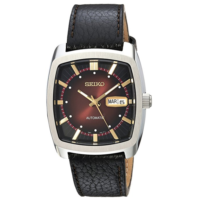 Seiko Men's Solar Recraft Stainless Steel Leather Strap Watch only $131.92