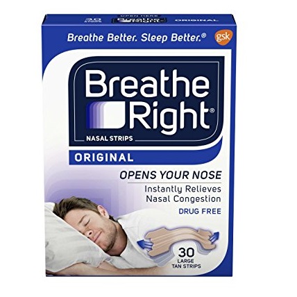 Breathe Right 鼻舒乐 成人通气鼻贴，30贴，原价$9.44，现点击coupon后仅售$6.20，免运费
