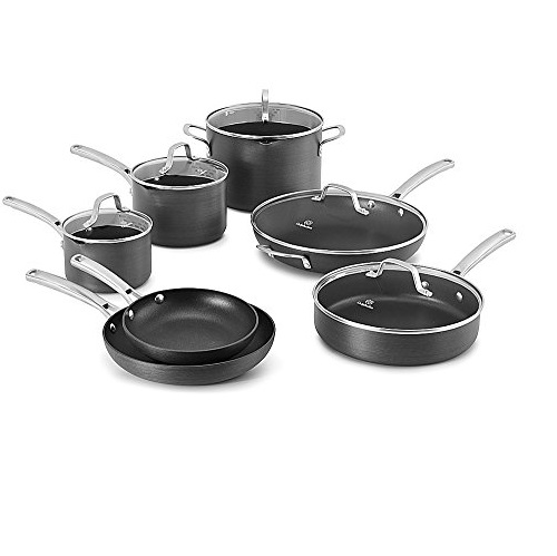 Calphalon 1943337 12 Piece Classic Nonstick Cookware Set, Grey, Only $167.99, You Save $132.00(44%)