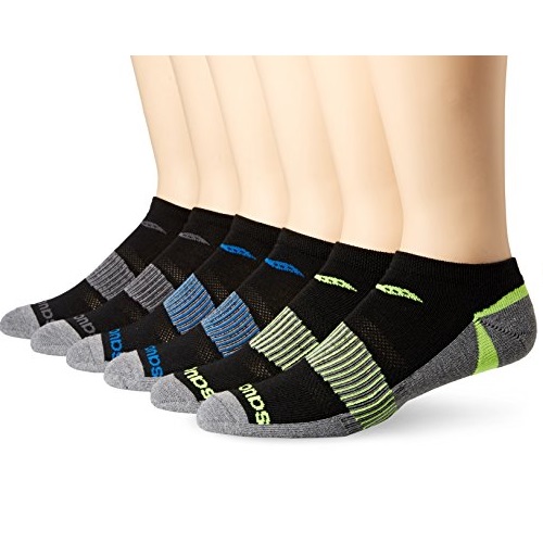 Saucony Men's 6 Pack Competition Arch Support and Smooth Toe Seam Low Cut Socks, Only $9.09
