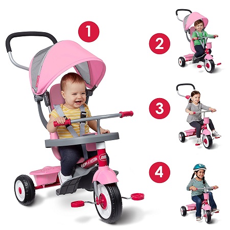 Radio Flyer 4-in-1 Stroll 'N Trike Pink, Only $58.23, You Save $31.76(35%)