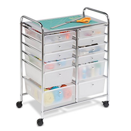 Honey-Can-Do Rolling Storage Cart and Organizer with 12 Plastic Drawers $44.99，FREE Shipping