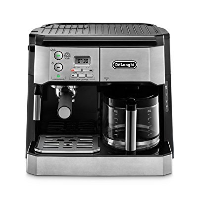 DeLonghi BCO430 Combination Pump Espresso and 10-cup Drip Coffee Machine with Frothing Wand, Silver and Black, Only $149.88, free shipping