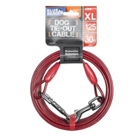 BV Pet Heavy Extra-Large Tie Out Cable for dog up to 125 Pound, 30-Feet, Only $9.09
