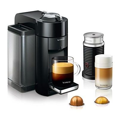Nespresso Vertuo Evoluo Coffee and Espresso Machine with Aeroccino by De'Longhi, Black, Only $129.99, You Save $95.00(42%)
