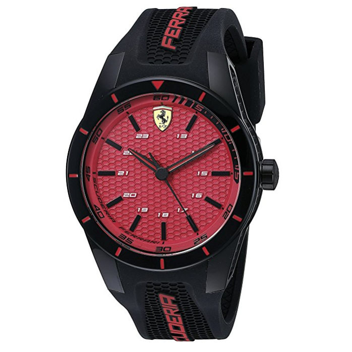 Ferrari Men's 0830248 REDREV Analog Display Japanese Quartz Black Watch only $57.68