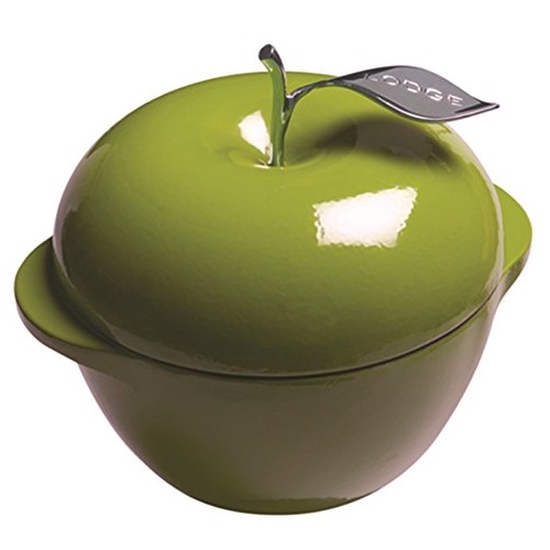 史低價！Lodge L  E3AP50 搪瓷鑄鐵鍋，綠蘋果款，3誇脫， 原價$59.99，現僅售$39.99，免運費。紅色款同價！