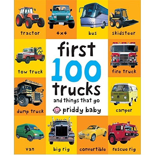史低价！First 100 Trucks 一百个交通工具硬壳书，原价$5.99，现仅售 $2.35