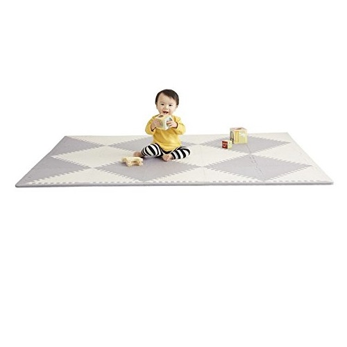 Skip Hop Geo Grey-Cream Playspot Foam Floor Tile Playmat, Chevron, Only $44.79, You Save $34.21(43%)