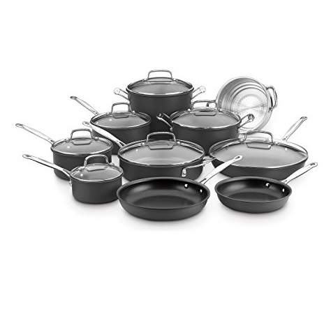 Cuisinart 66-17N Chef's Classic Non-Stick Hard Anodized, 17 Piece Set, Black, Only $169.05, free shipping
