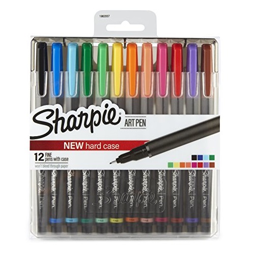 Sharpie Art Pens, Fine Point, Assorted Colors, Hard Case, 12 Pack (1982057), Only $9.58, You Save $10.41(52%)