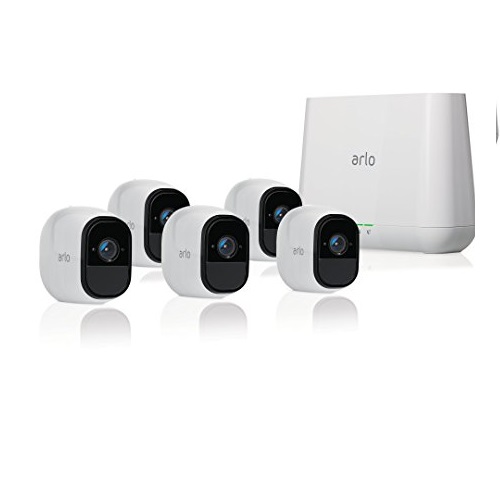 Arlo Pro by NETGEAR Security System with Siren – 5 Rechargeable Wire-Free HD Cameras with Audio, Indoor/Outdoor, Night Vision (VMS4530), Only $549.99