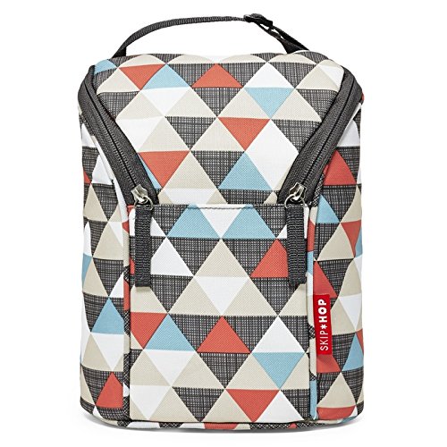 Skip Hop Grab-and-Go Insulated Double Bottle Bag, Triangles, Only $6.98, You Save $8.02(53%)