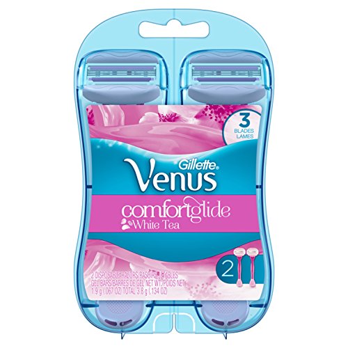 Gillette Venus Women's Comfortglide 3 Blade Disposable Razor, White Tea, 2 Count, Only$6.62, free shipping after clipping coupon and using SS
