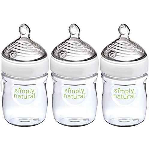NUK Simply Natural Baby Bottle, Clear, 5 Ounce (Pack of 3), Only $10.50
