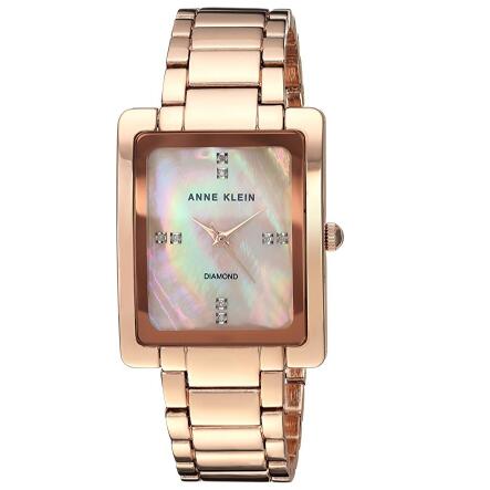 Anne Klein Women's AK/2788RMRG Swarovski Crystal Accented Rose Gold-Tone Bracelet Watch  $49.69
