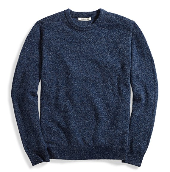 Goodthreads Men's Lambswool Crewneck Sweater $35.00，FREE Shipping