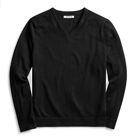 Goodthreads Mens V-Neck Merino Sweater $30.00，FREE Shipping