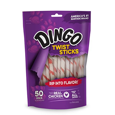 史低價！ Dingo Twist 汪星人零食棒 50袋裝  特價僅售 $5.94