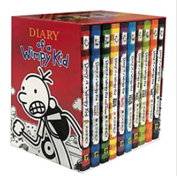 《Diary of a Wimpy Kid小屁孩日记丛书 1 - 10 本套装》 ，原价$140.00， 现点击coupon后仅售$52.66，免运费！