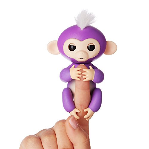 Fingerlings - Interactive Baby Monkey - Mia (Purple with White Hair) By WowWee, Only $12.99