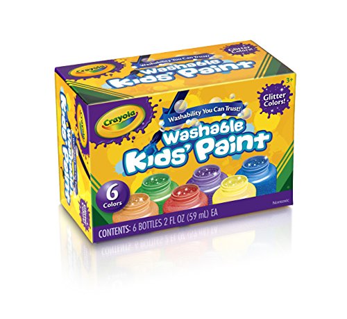 Crayola Washable Glitter Paint Great for Classroom Projects, 6 Count, Only$3.51