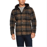 Wolverine Men's Bucksaw Duralock Bonded Micro-Fleece Hooded Shirt Jacket  $15.76