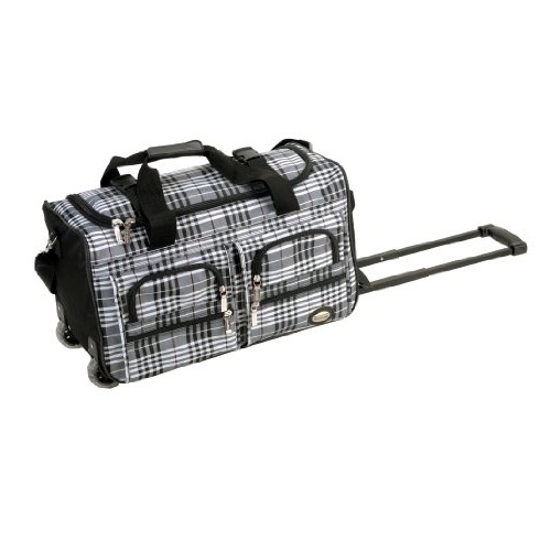 史低价！Rockland Luggage 22吋 带滚轮 拉杆行李包，现仅售$19.20 。两色同价！