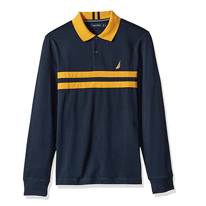 Nautica Men's Heritage Logo Long Sleeve Polo Shirt only $31.49