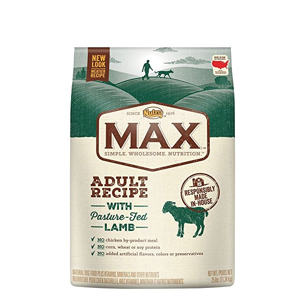 史低价：NUTRO MAX 天然狗粮 多种口味可选 25磅, 原价$35, 现仅售$19.94，免运费！