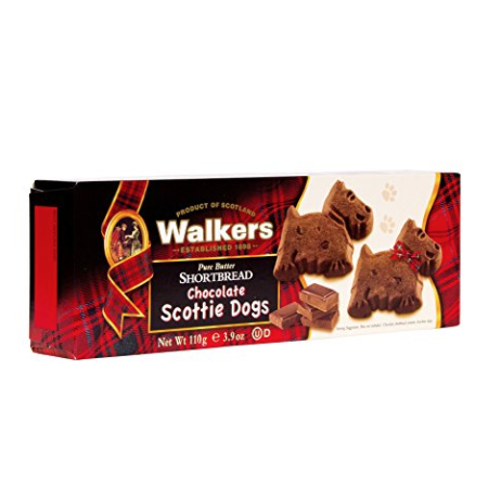 Walkers 苏格兰犬造型巧克力黄油饼干 3.9oz, 现仅售$4.52, 免运费！