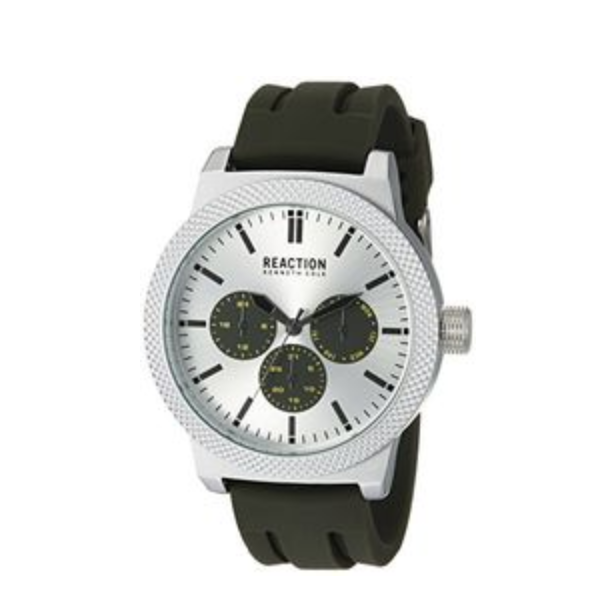 Kenneth Cole REACTION Men's 'Sport' Quartz Metal and Silicone Casual Watch, Color:Green (Model: 10031944) ONLY $36.56