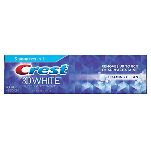 Crest 3D White Foaming Clean Whitening Toothpaste, 4.8 Ounce, Only $1.92 after clipping coupon