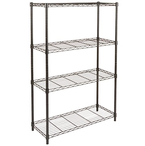 AmazonBasics 4-Shelf Shelving Unit - Black, Only $36.25