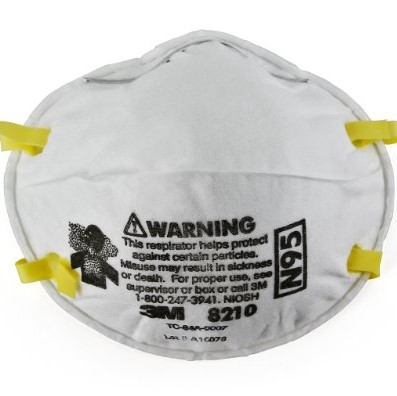 3M Personal Protective Equipment Particulate Respirator 8210, N95, Smoke, Dust, Grinding, Sanding, Sawing, Sweeping, 20/Pack, Only $17.85