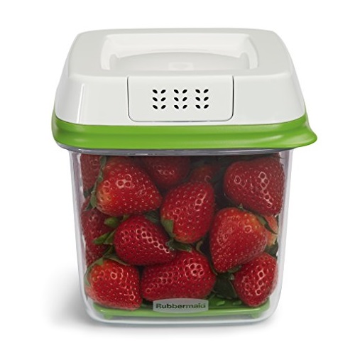 Rubbermaid FreshWorks Produce Saver Food Storage Container, Medium, 6.3 Cup, Green, Only $5.85