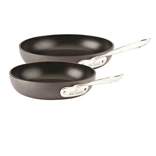 All-Clad E785S264 HA1 Hard Anodized Nonstick Dishwasher Safe PFOA Free 8-Inch and 10-Inch Fry Pan Cookware Set, 2-Piece, Black, Only $59.99, free shipping