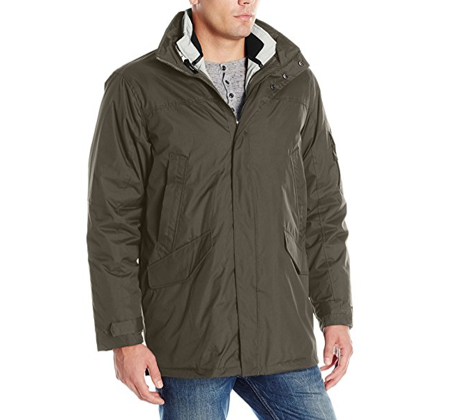 IZOD Men's Insulated 3-in-1 Parka with Zip Out Inner Jacket only $37.49