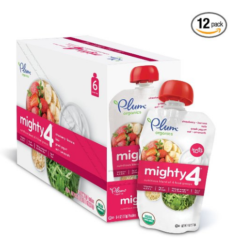 Plum Organics Mighty 4段有機嬰兒輔食 12袋 點擊Coupon僅售$10.62