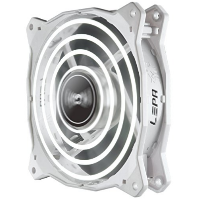 LEPA Chopper Advance 120mm High Performance LED PC Case Fan, White - LPCPA12P-W  $9.99